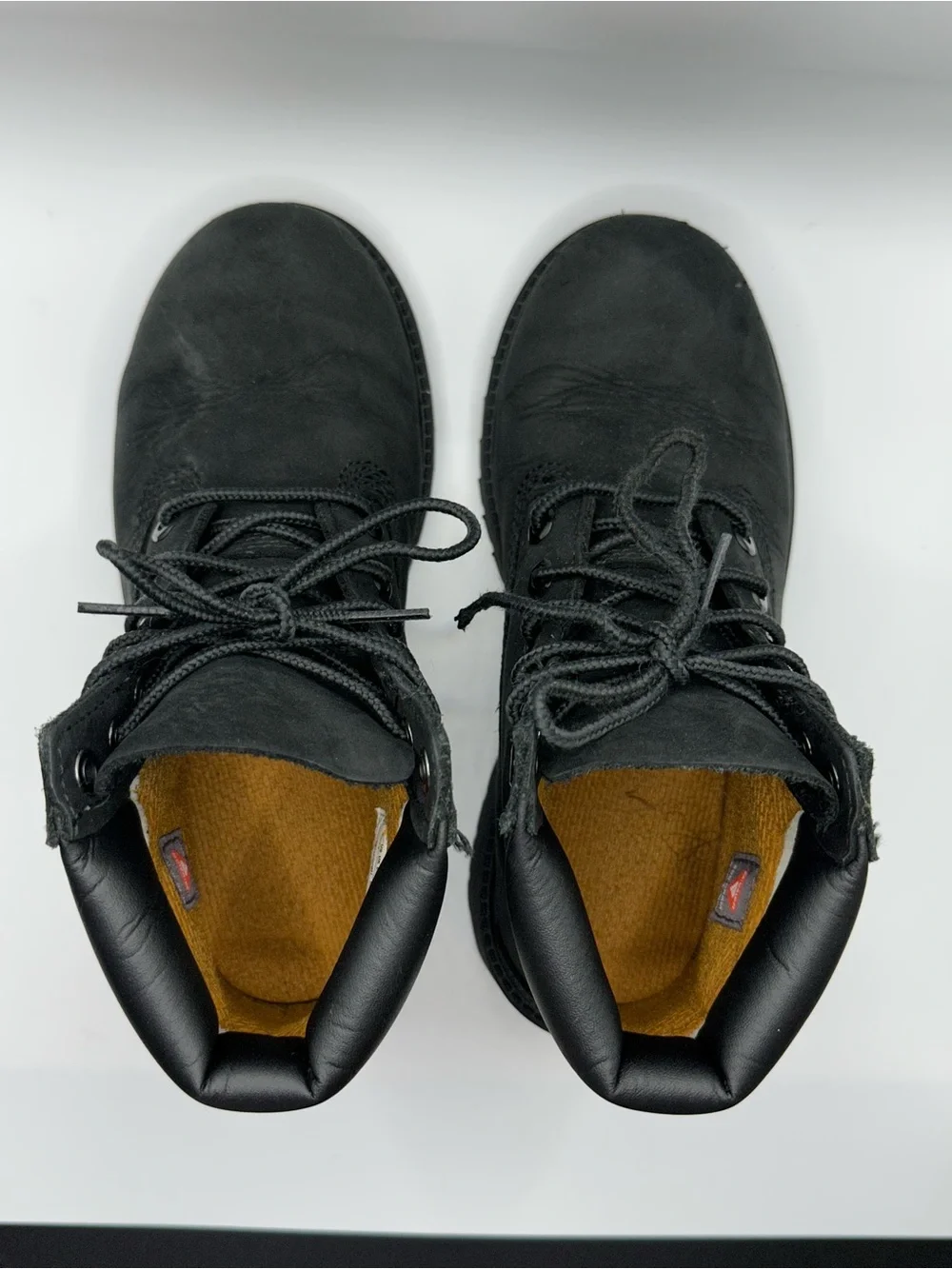 🖤 Timberland Boys’ Black Lace-Up Boots – Size 1.5